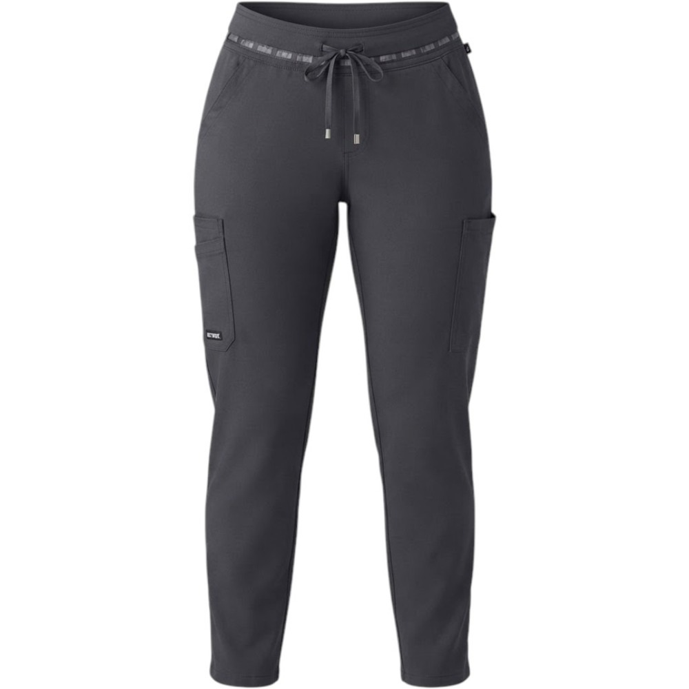 Grey's Anatomy Scrub Pants Womens MP Gray Spandex Stretch Cargo Jogger Workwear